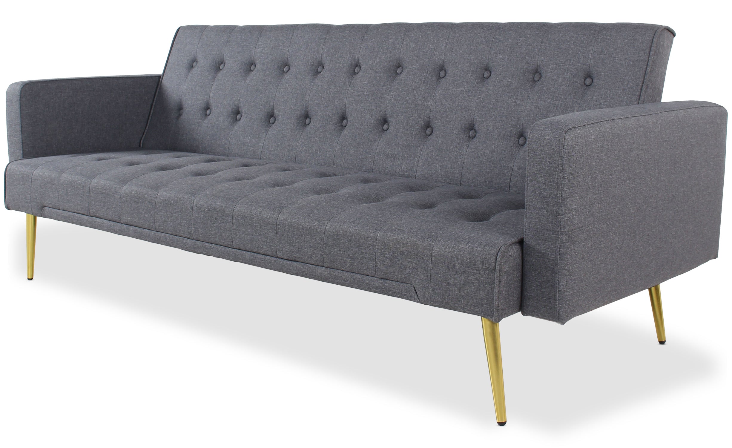Canapé convertible clic-clac Justy Tissu Gris foncé