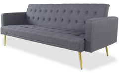 Canapé convertible clic-clac Justy Tissu Gris foncé