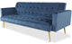 Canapé clic-clac convertible en velours bleu