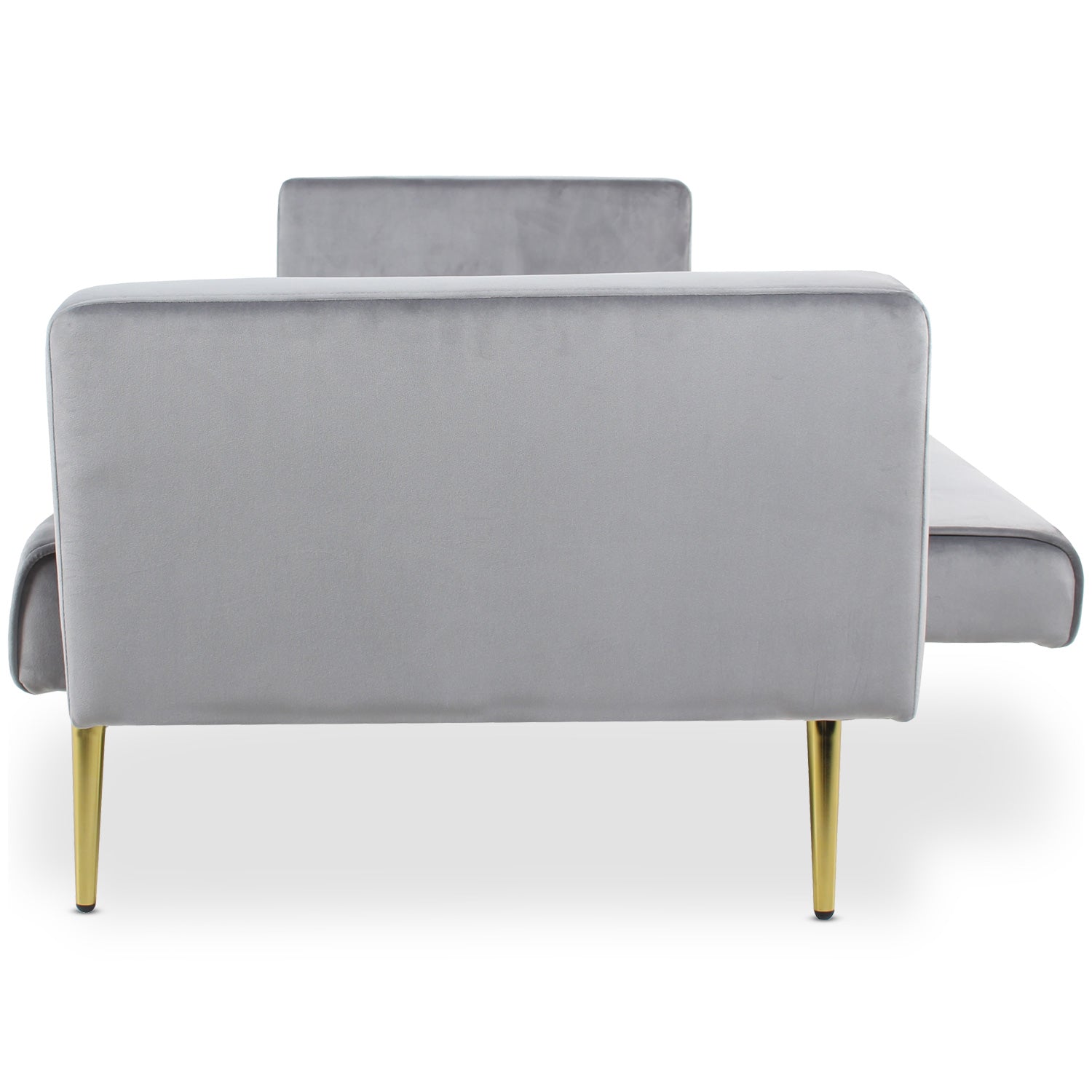 Canapé convertible clic-clac Justy Velours Gris clair