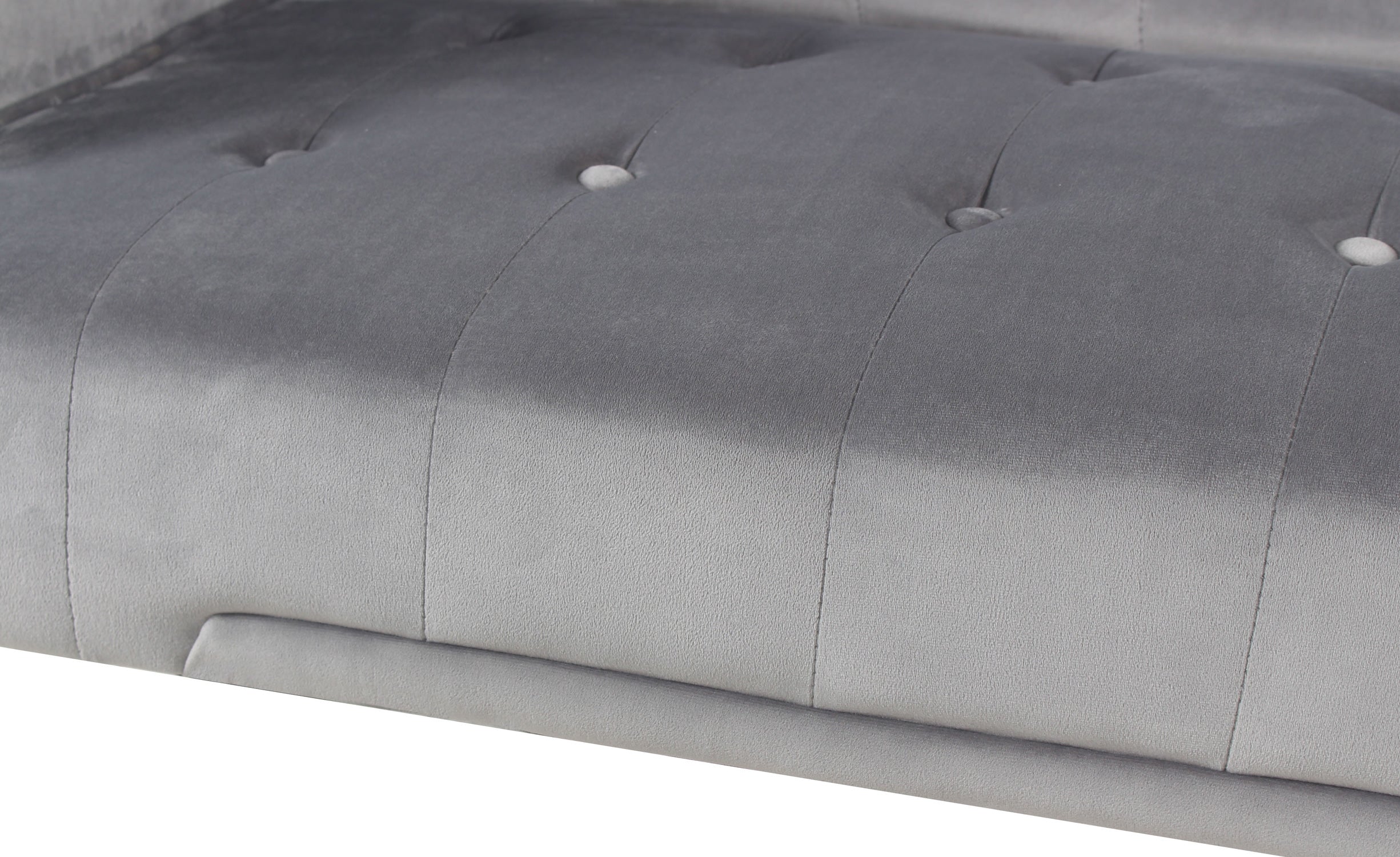 Canapé convertible clic-clac Justy Velours Gris clair