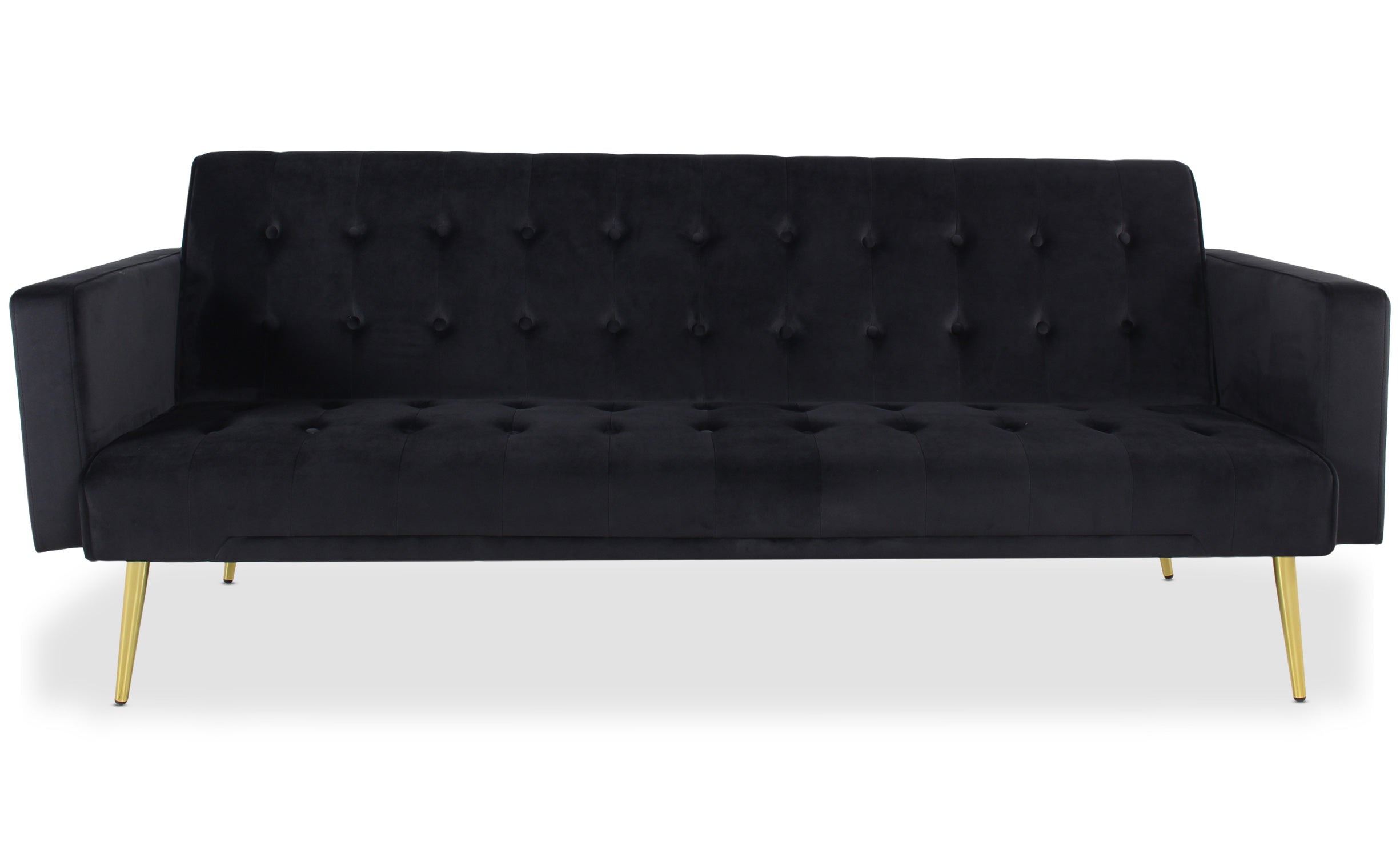 Canapé convertible clic-clac Justy Velours Noir