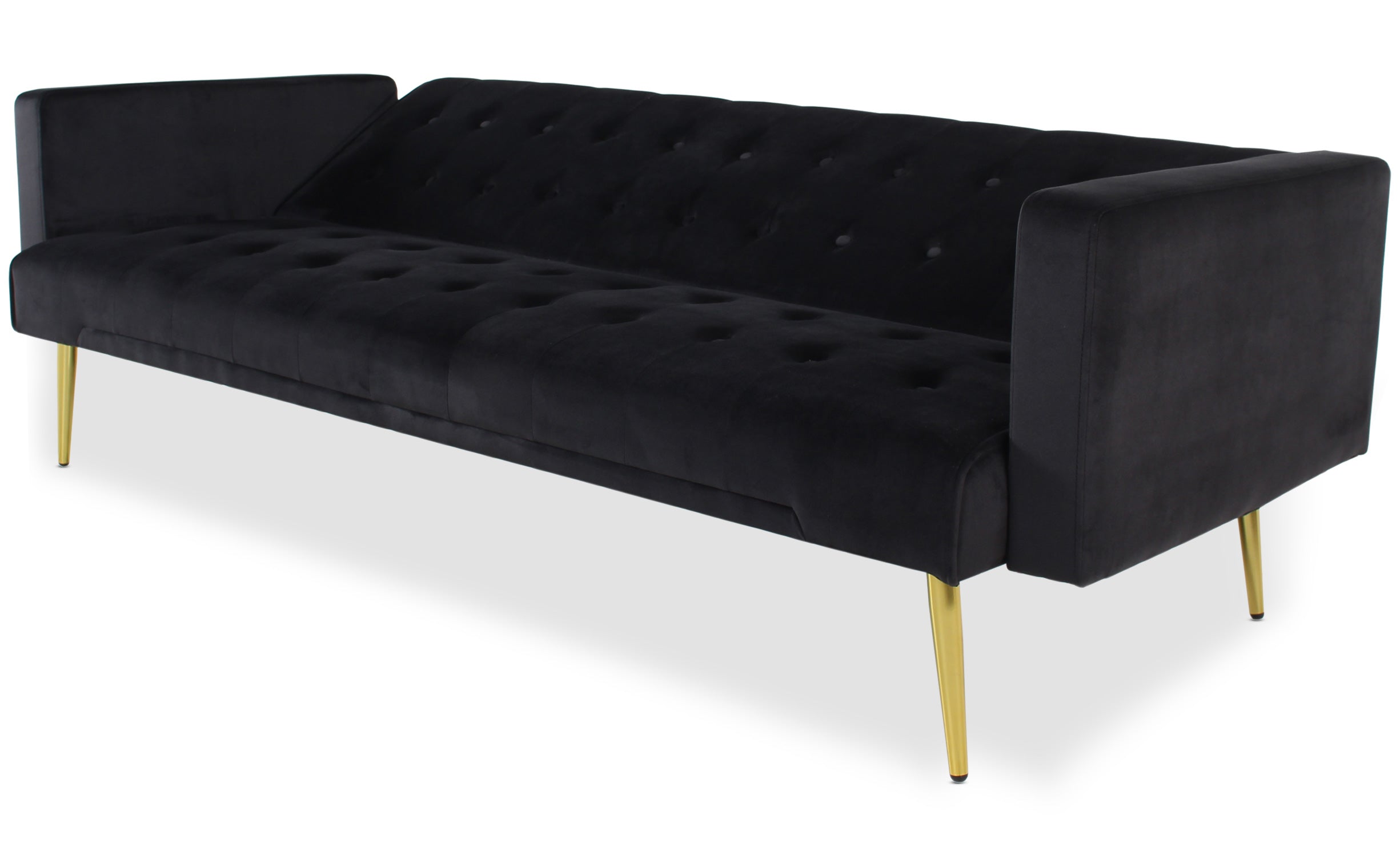 Canapé convertible clic-clac Justy Velours Noir