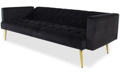 Canapé convertible clic-clac Justy Velours Noir