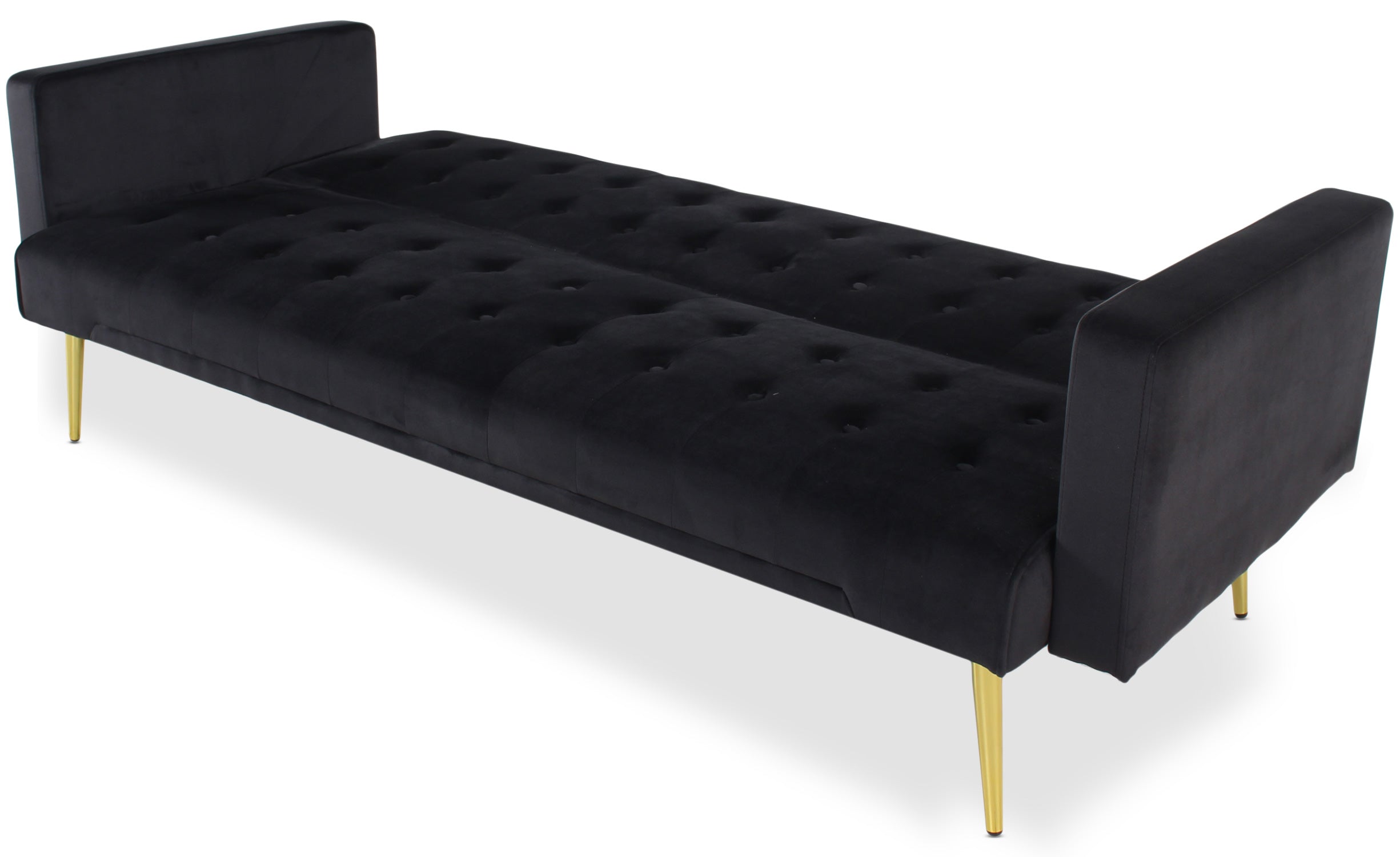 Canapé convertible clic-clac Justy Velours Noir