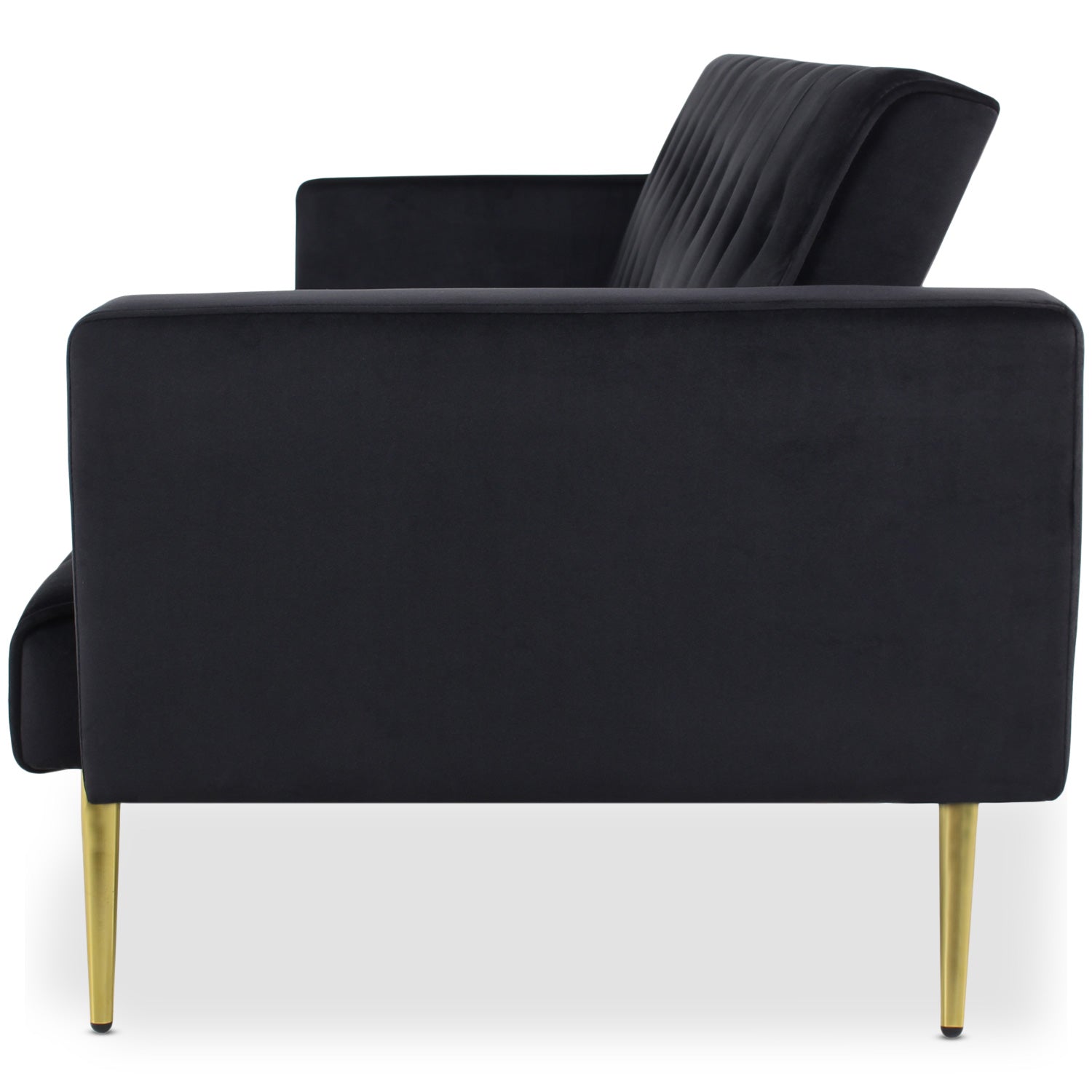 Canapé convertible clic-clac Justy Velours Noir