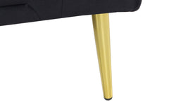 Canapé convertible clic-clac Justy Velours Noir