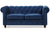 Canapé 2 places en velours bleu
