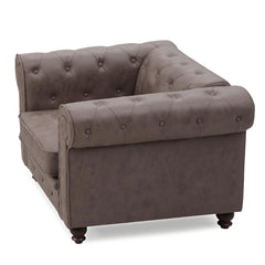 Fauteuil Abir au design rétro en simili cuir
