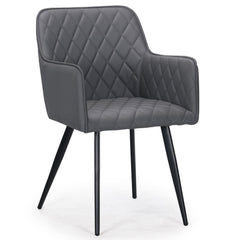 Lot de 2 tabourets Amso simili gris