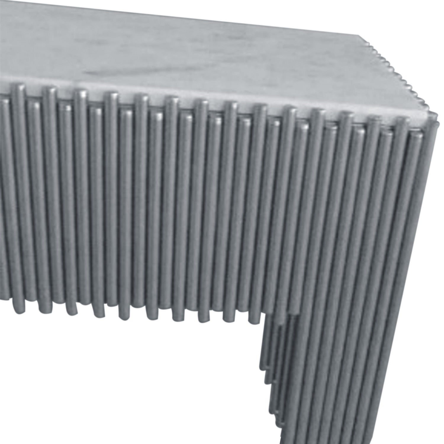 Console design Galantine Marbre Blanc pieds Argent
