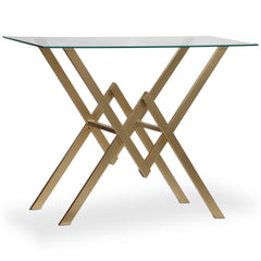 Console Murviel en Verre et Pieds Or