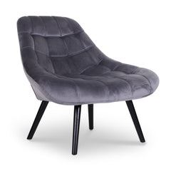 Fauteuil Danios Velours Gris