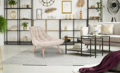 Lot de 2 fauteuils Alym en tissu beige