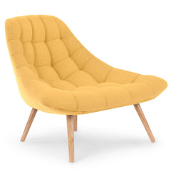 Fauteuil Alym en tissu jaune