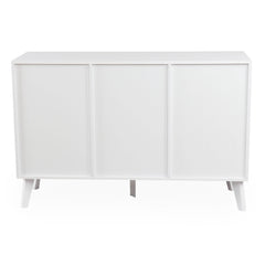 Buffet à cannage Carnes avec 3 tiroirs et 2 portes blanc L120cm