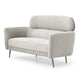 Canapé 2 places avec dossier haut en tissu doux beige
