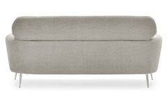 Canapé 3 places Bonkou avec haut dossier en tissu beige doux