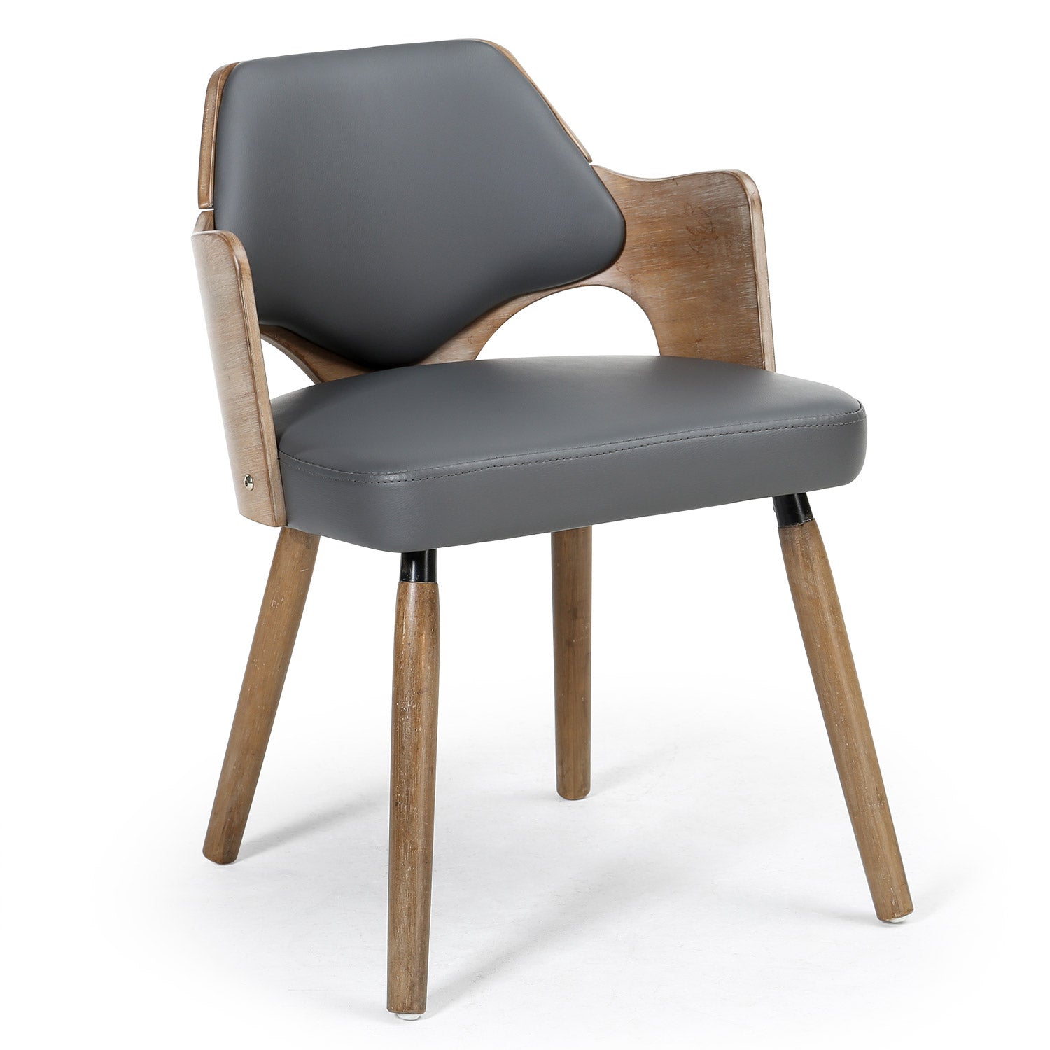Lot de 4 chaises scandinaves Dima Bois Vintage Gris