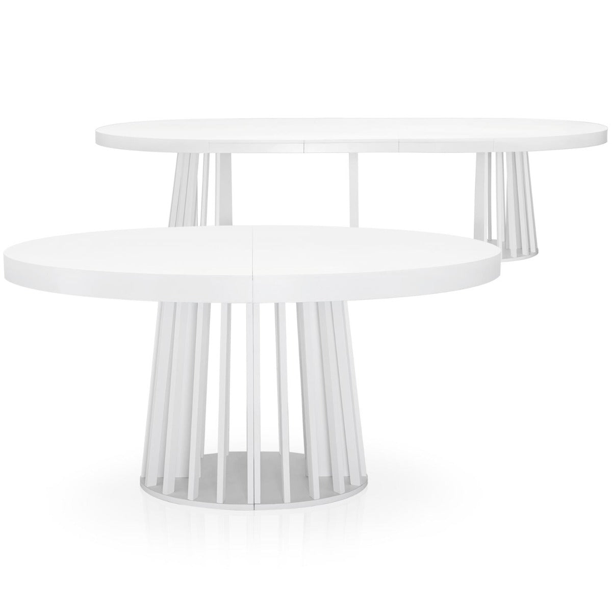 Table ronde extensible Eliza Blanc