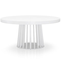 Table ronde extensible Eliza Blanc