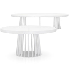 Table ronde extensible Eliza Blanc