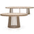 Table ovale extensible en chêne clair avec rallonges