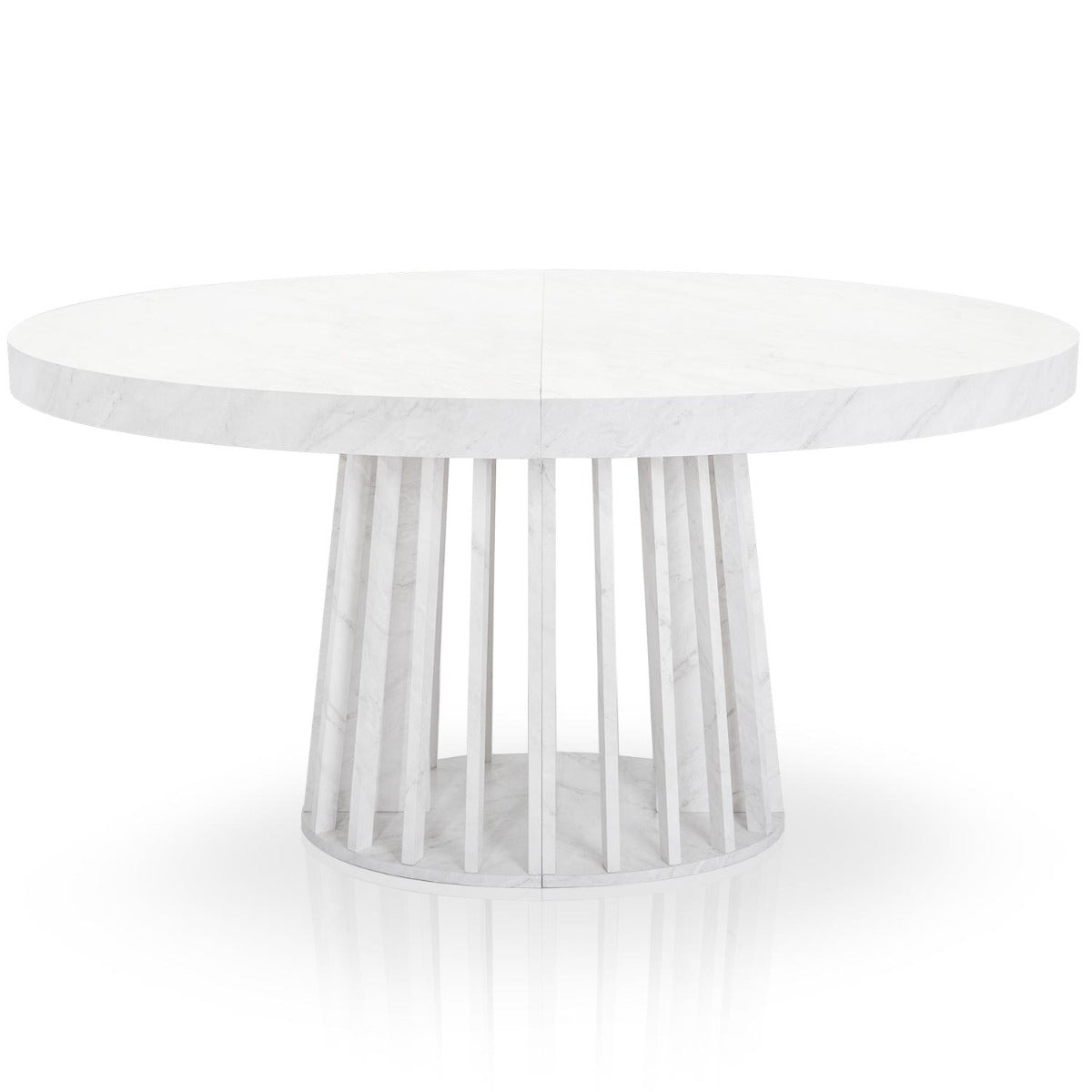 Table ronde extensible Eliza Effet Marbre