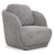 Fauteuil en tissu gris effet peau de mouton
