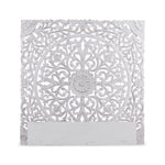 Tête de lit 140 cm en bois blanc sculpté