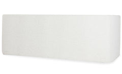 Canapé 3 places cubique Calian tissu bouclette crème