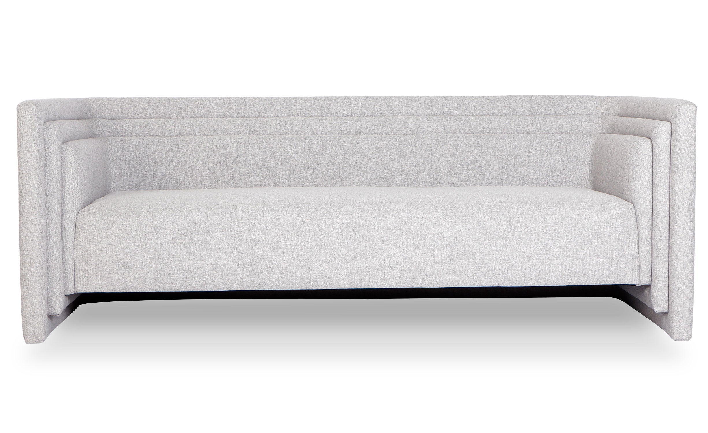 Canapé moderne 3 places style cubique Fredonia Tissu Gris