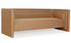 Canapé cubique 3 places en tissu marron