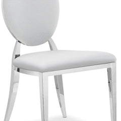 Lot de 6 chaises médaillon Sofia Simili Blanc