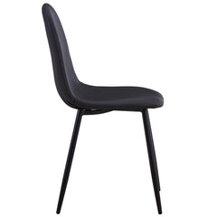 Lot de 4 tabourets Alcelio simili cuir noir