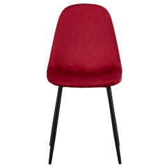 Lot de 4 tabourets Alcelio velours rouge