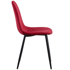 Lot de 4 tabourets Alcelio velours rouge