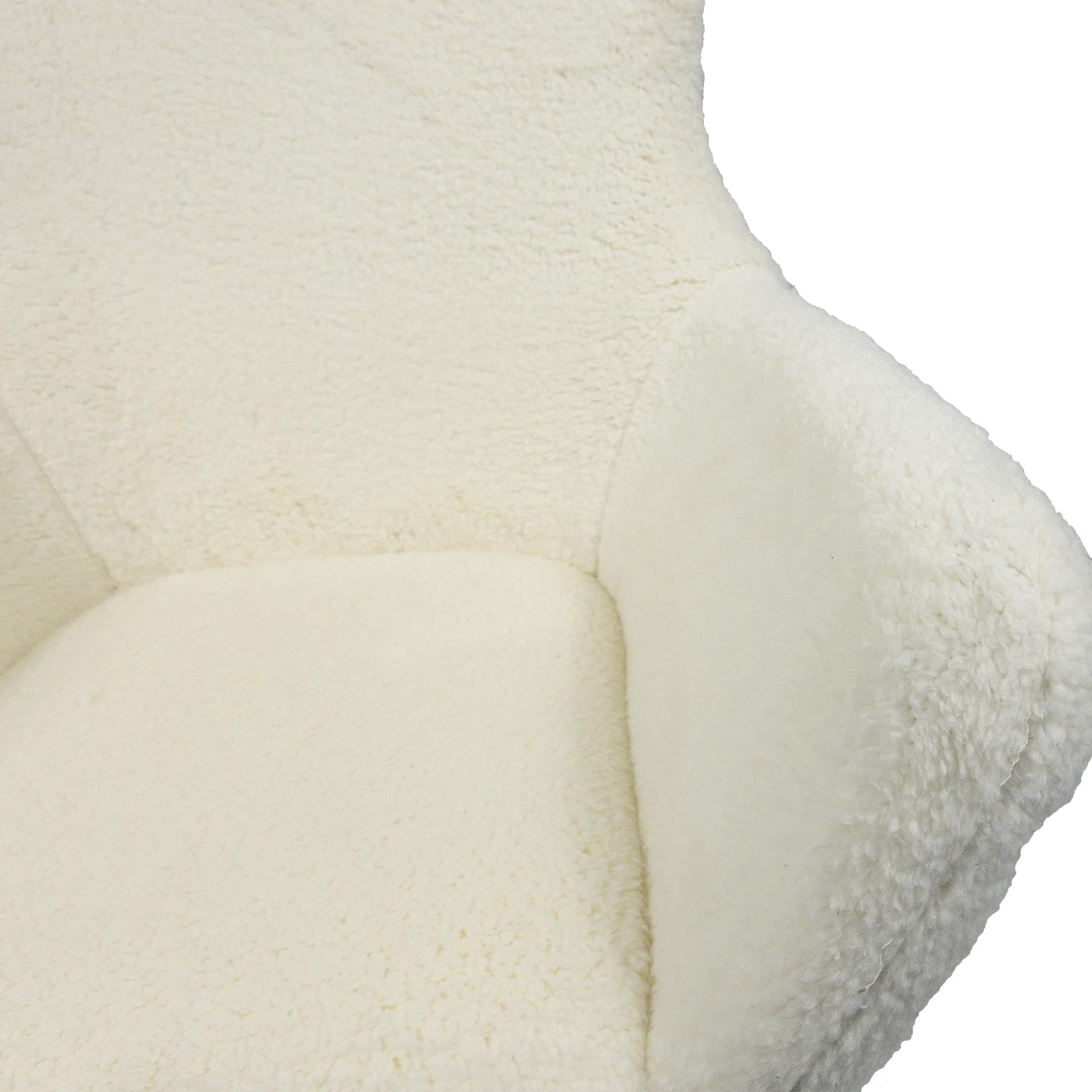 Fauteuil Geo Tissu Crème Pieds Noir