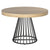 Table extensible ronde Axeline chêne clair pieds noir