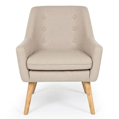 Fauteuil en tissu Alis beige scandinave