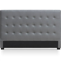 Tête de lit gris capitonnée 180 cm