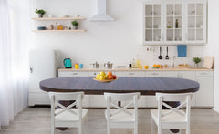 Table ronde extensible Henriette Bois noisette