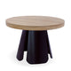 Table extensible ronde Binate chêne clair pieds noir