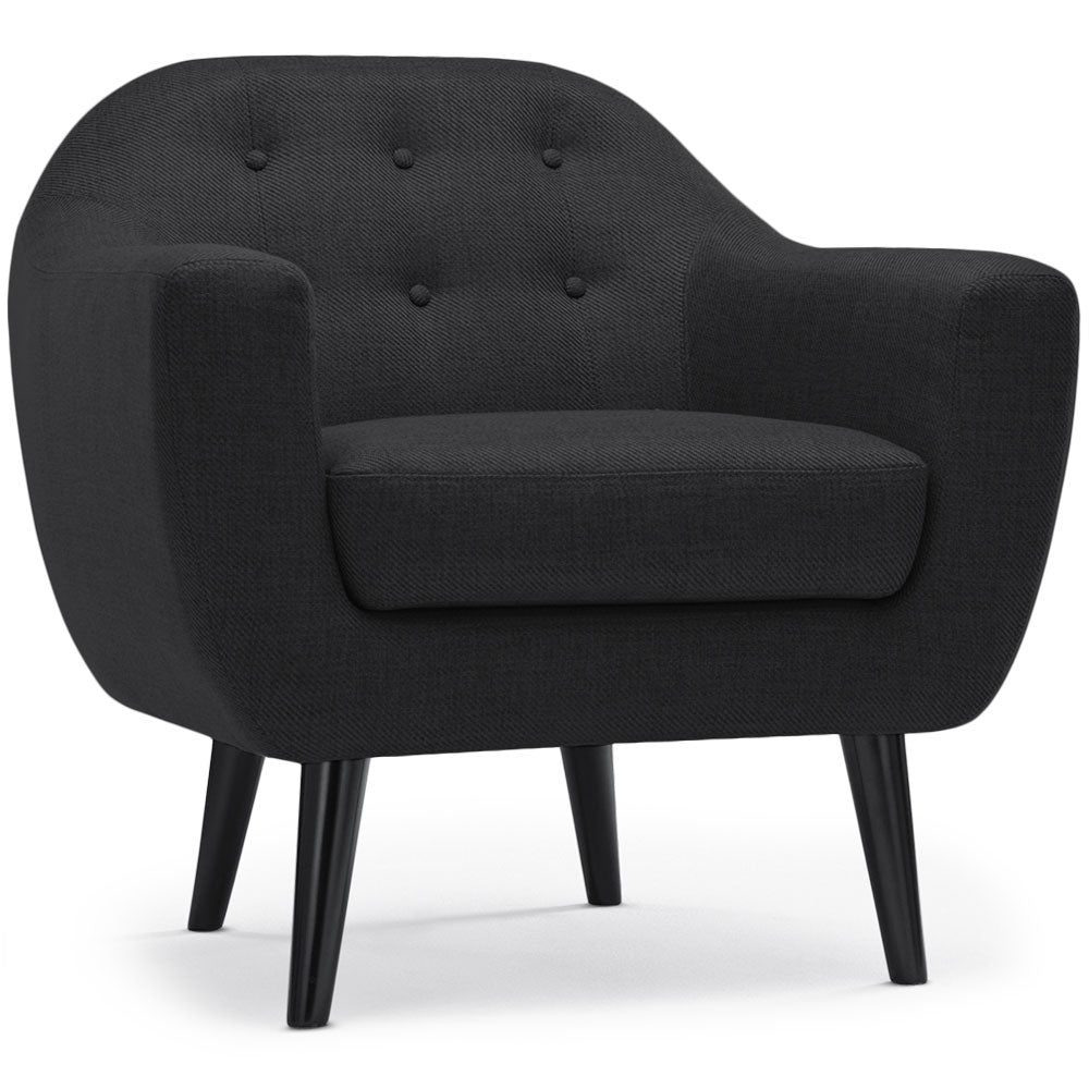 Fauteuil Fidelio Tissu Noir