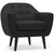 Fauteuil scandinave Fidelio Tissu Noir
