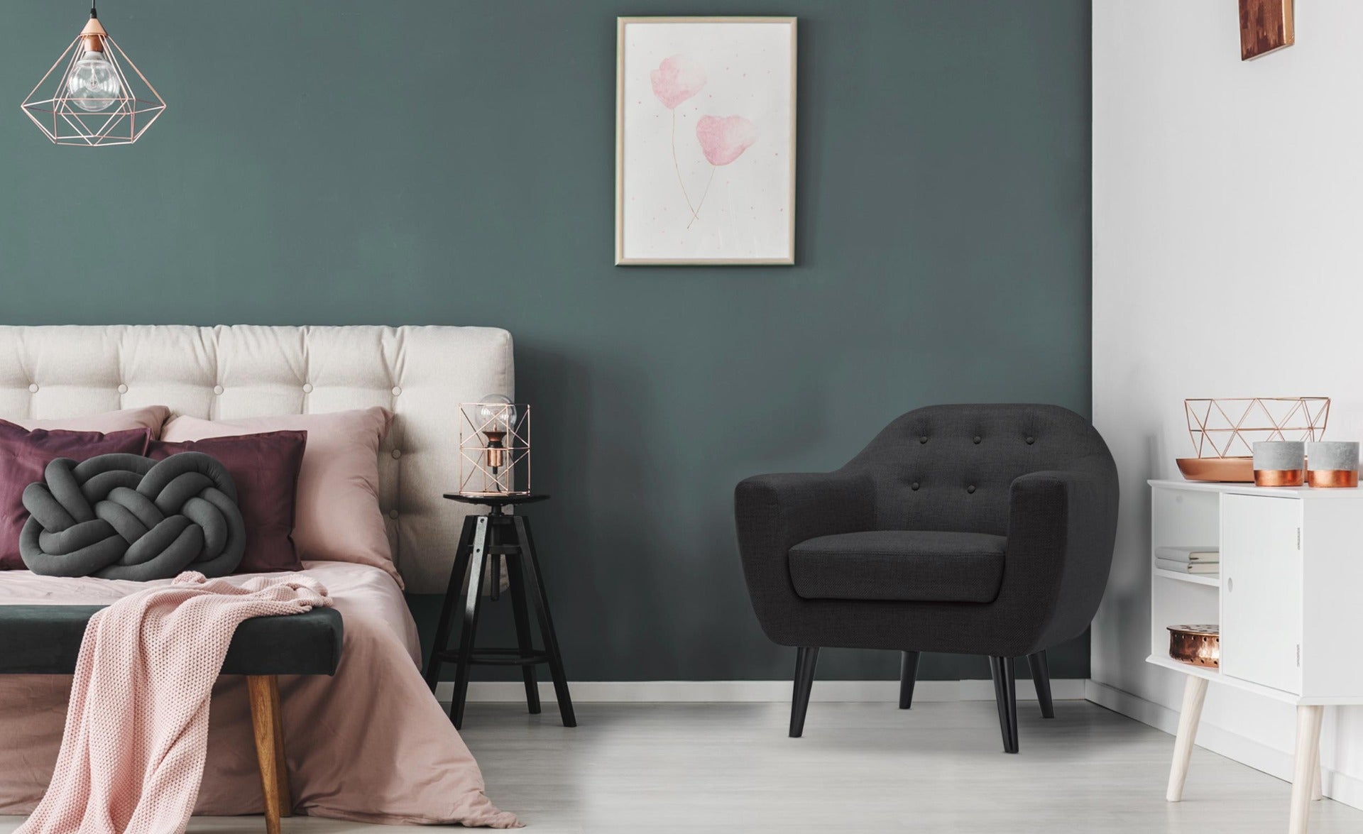 Fauteuil Fidelio Tissu Noir