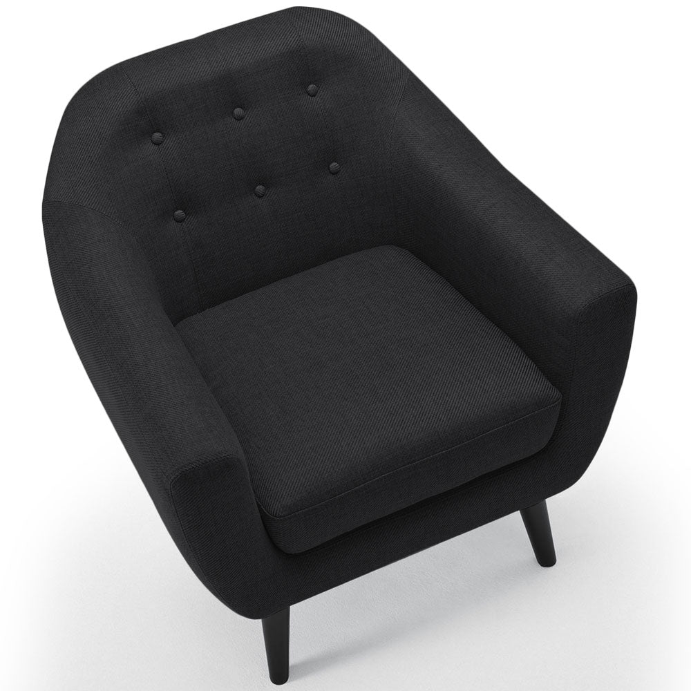 Fauteuil Fidelio Tissu Noir