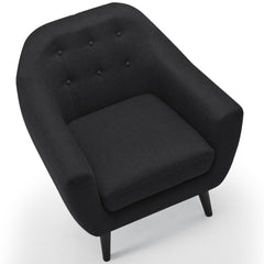 Fauteuil Fidelio Tissu Noir