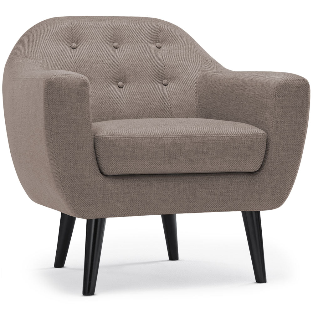Fauteuil scandinave Fidelio Tissu Taupe