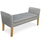 Banc coffre Idor en tissu gris